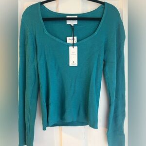 NWT Teal Knit Long Sleeve Top